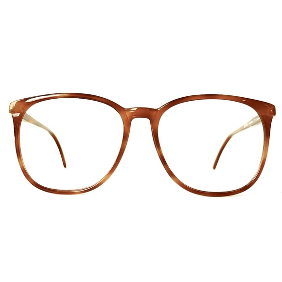 Vintage Eyeglasses LOGO Paris 70s Caramel Latte Eyeglass France NOS - Picture 12 of 14